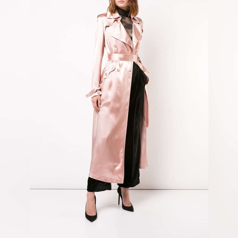 Fleur du Mal Pink Trench Coat - Picture 6 of 12
